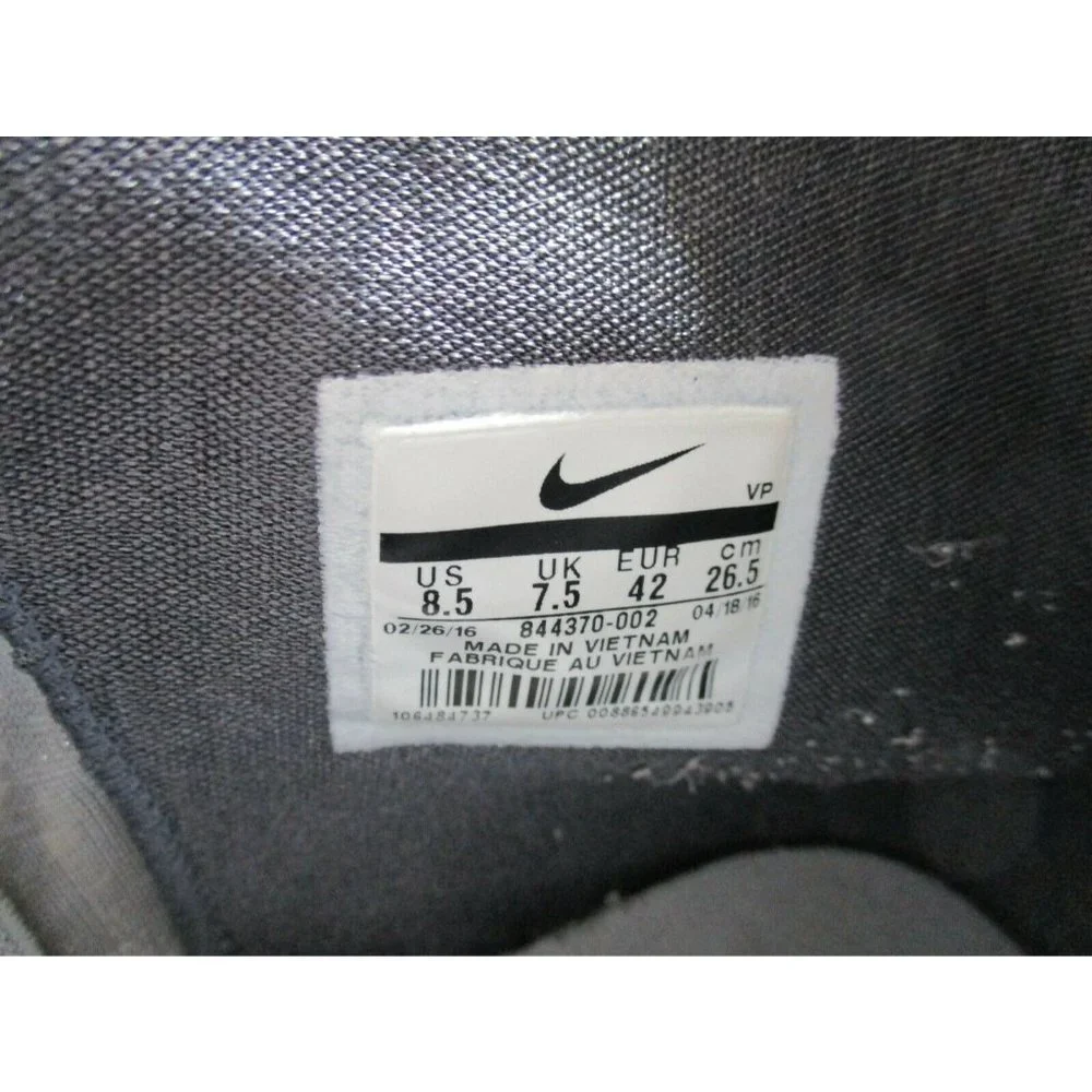 Nike Zoom Clear Out Men's Basketball Shoes SIZE 8.5 GREY/WHITE Style 844370-002 - Picture 8 of 10